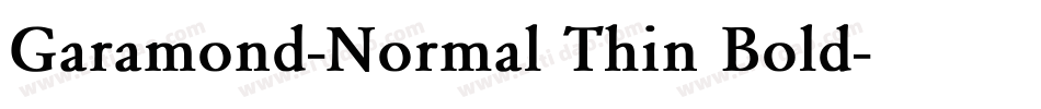 Garamond-Normal Thin Bold字体转换